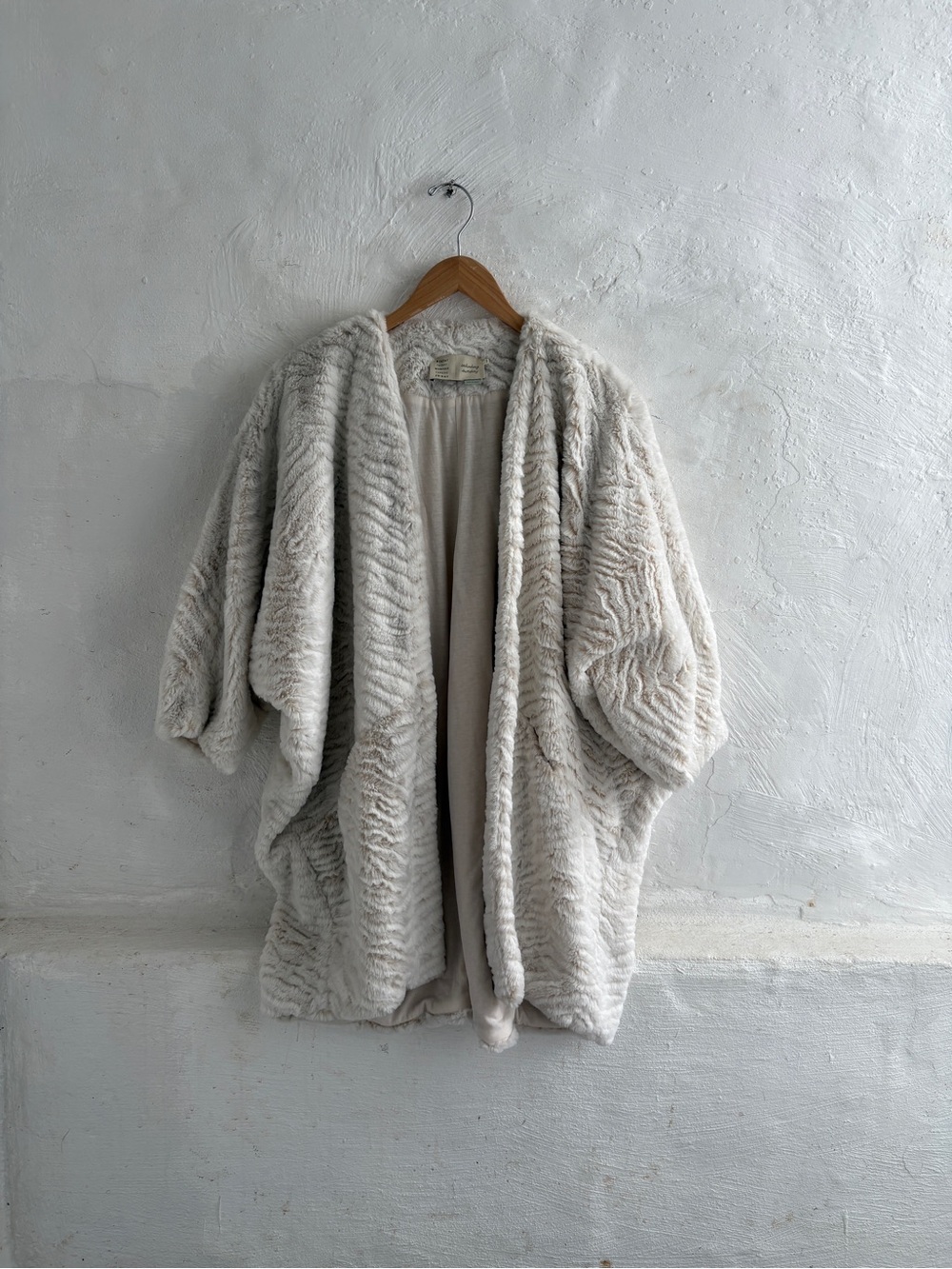 Anthropologie Faux Fur Cocoon Cardigan